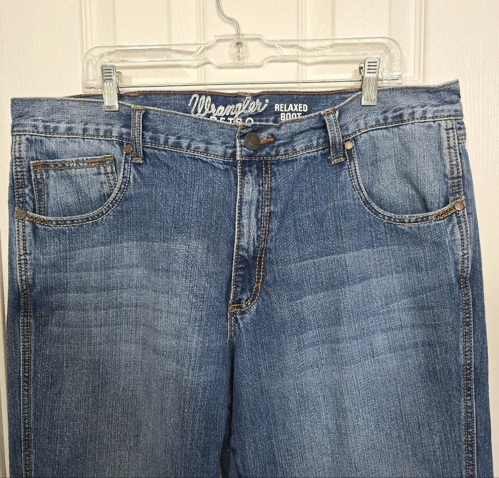 38x32 Wrangler Retro Jeans Relaxed Fit Bootcut Jeans Medium Wash Cowboy Rodeo